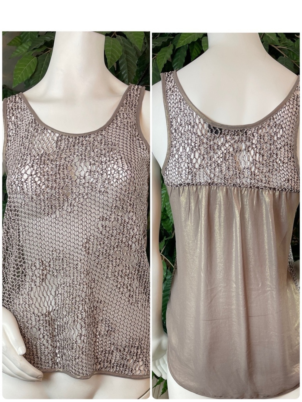 THE LIMITED OPEN WEAVE SHIMMER TOP